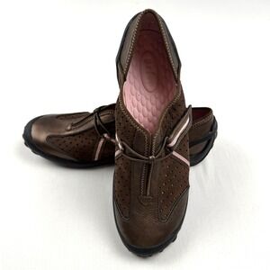 Privo By Clarks Brown And Pink Slip On Comfort Shoes Size 10M